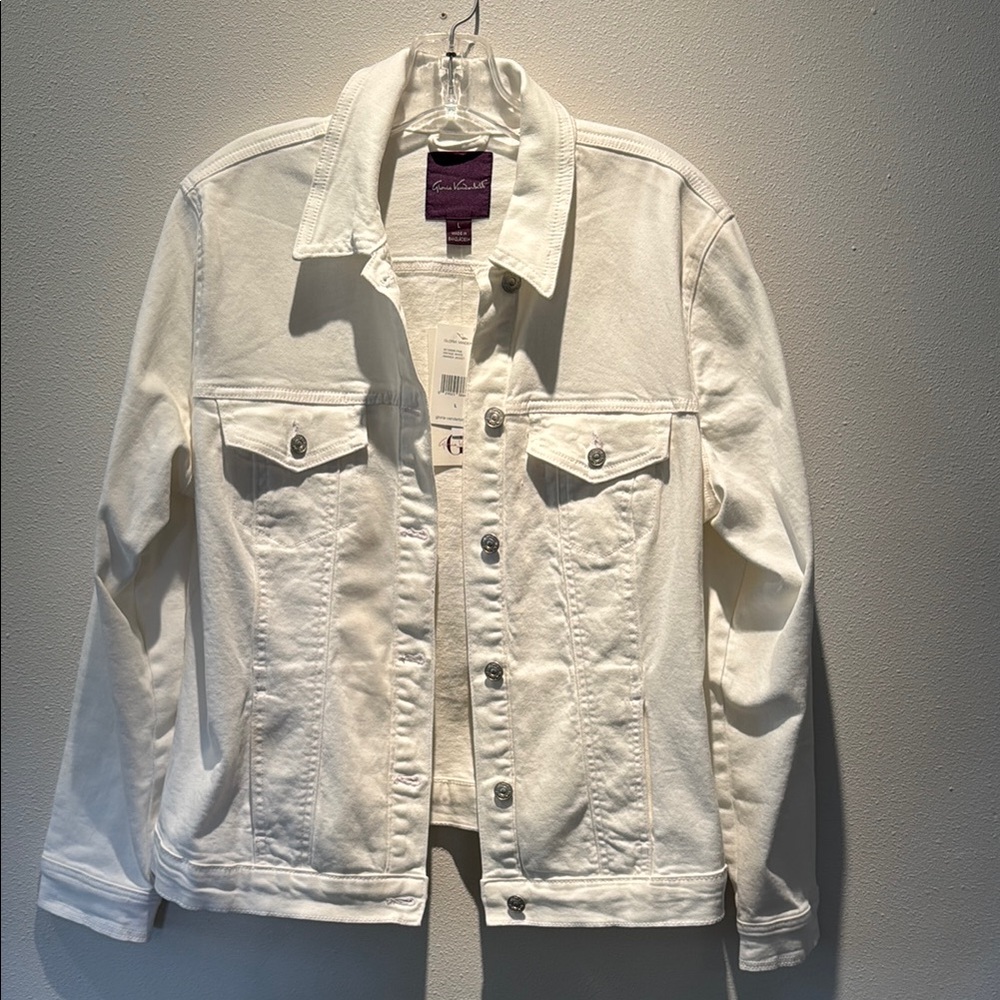 NWT White Denim Jacket